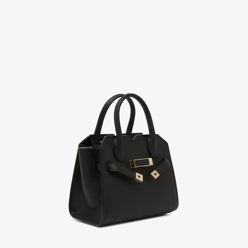 Milano Crossbody Micro Bag - Black - Millepunte Soft calf leather - Valextra - 6