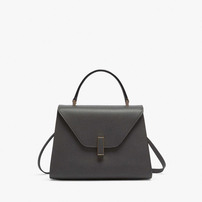 Iside Top handle medium bag - Smokey Grey - Millepunte calf leather - Valextra - 1