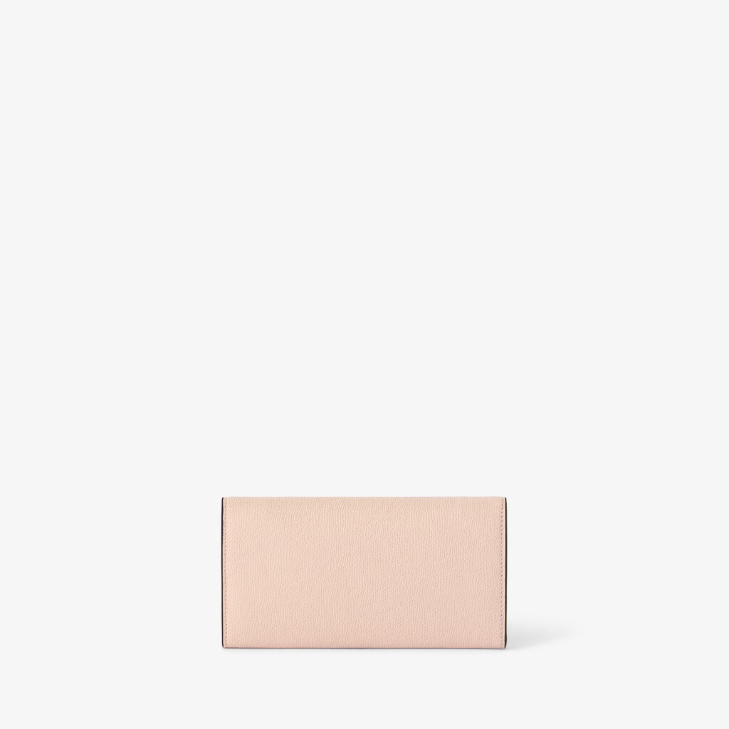 Iside continental purse with chain - Bonne Mine Pink - Vitello VS - Valextra - 5