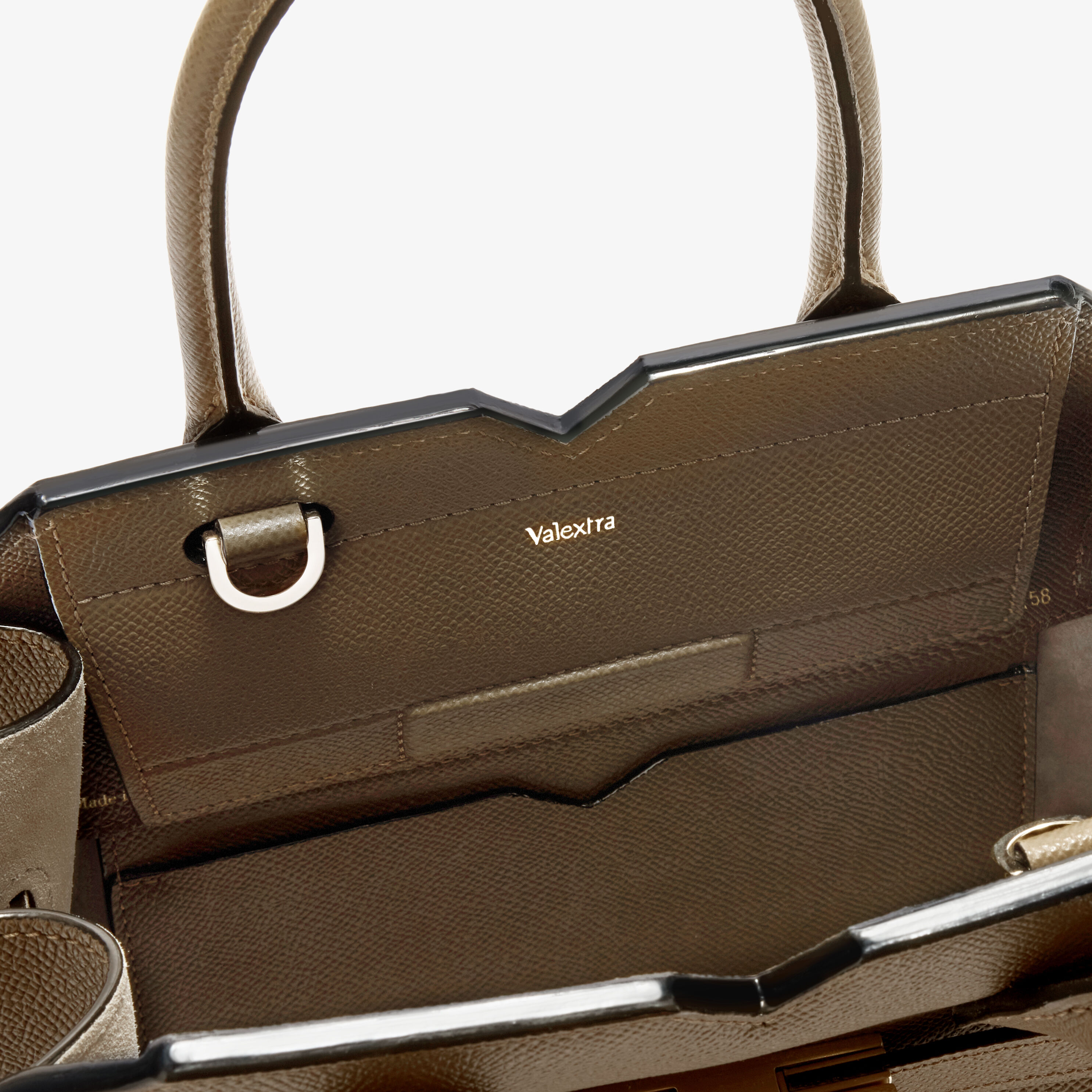 Women's Khaki Brown Luxury Leather Milano Mini Bag | Valextra