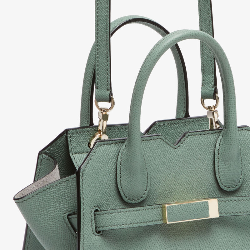 Milano Crossbody Micro Bag - Eucalyptus Green - Millepunte Soft calf leather - Valextra - 5