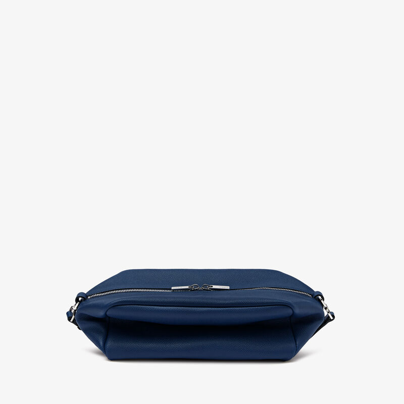 Origami Crossbody Medium Bag - Sapphire Blue - Millepunte Soft calf leather - Valextra - 1