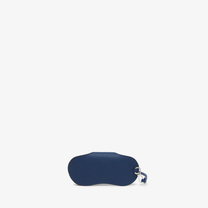 Glasses Case with Lanyard - Sapphire Blue - Millepunte calf leather - Valextra - 4