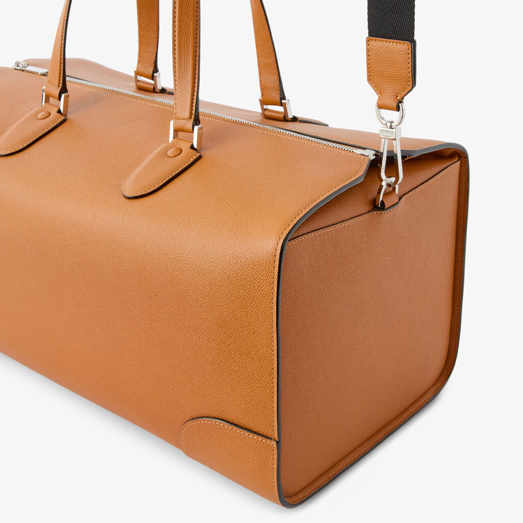 Babila Boston Travel Bag - Havana Brown - Vitello VS - Valextra - 5