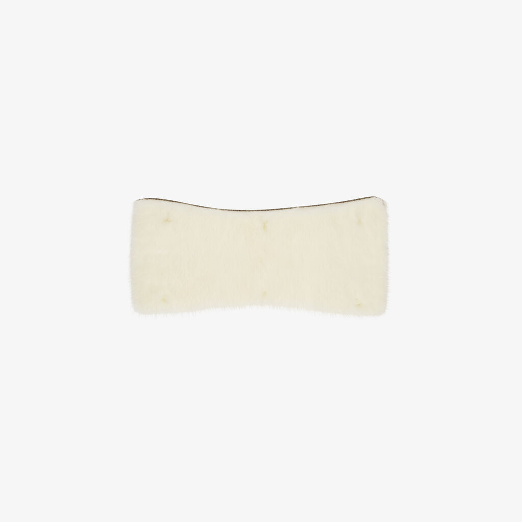 Fur Handle - Pergamena White - Vitello+Visone - Valextra - 1
