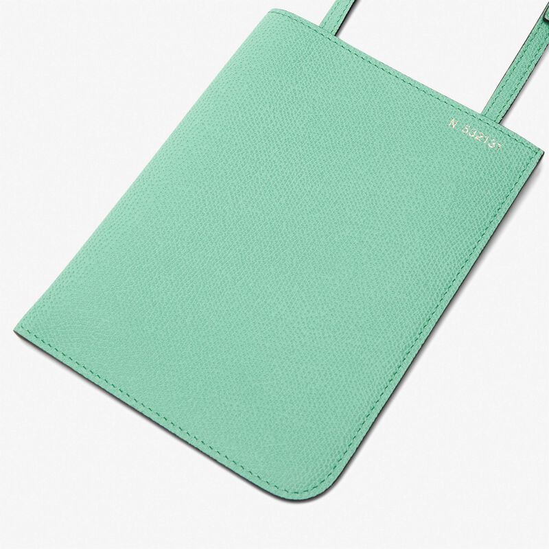 Crossbody Soft - Spearmint Green - Millepunte calf leather - Valextra - 2