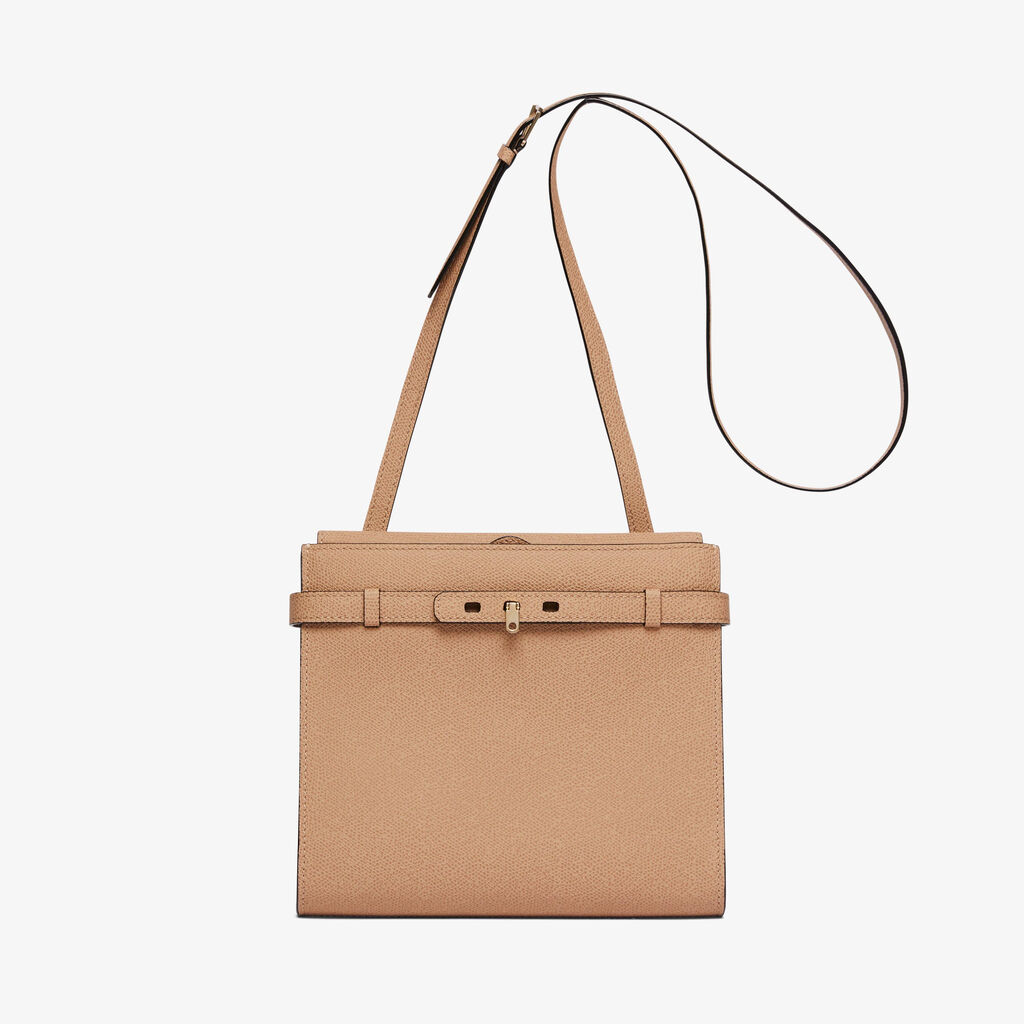 Brera B-Tracollina Crossbody bag - Cachemire Beige - Vitello VS - Valextra - 1