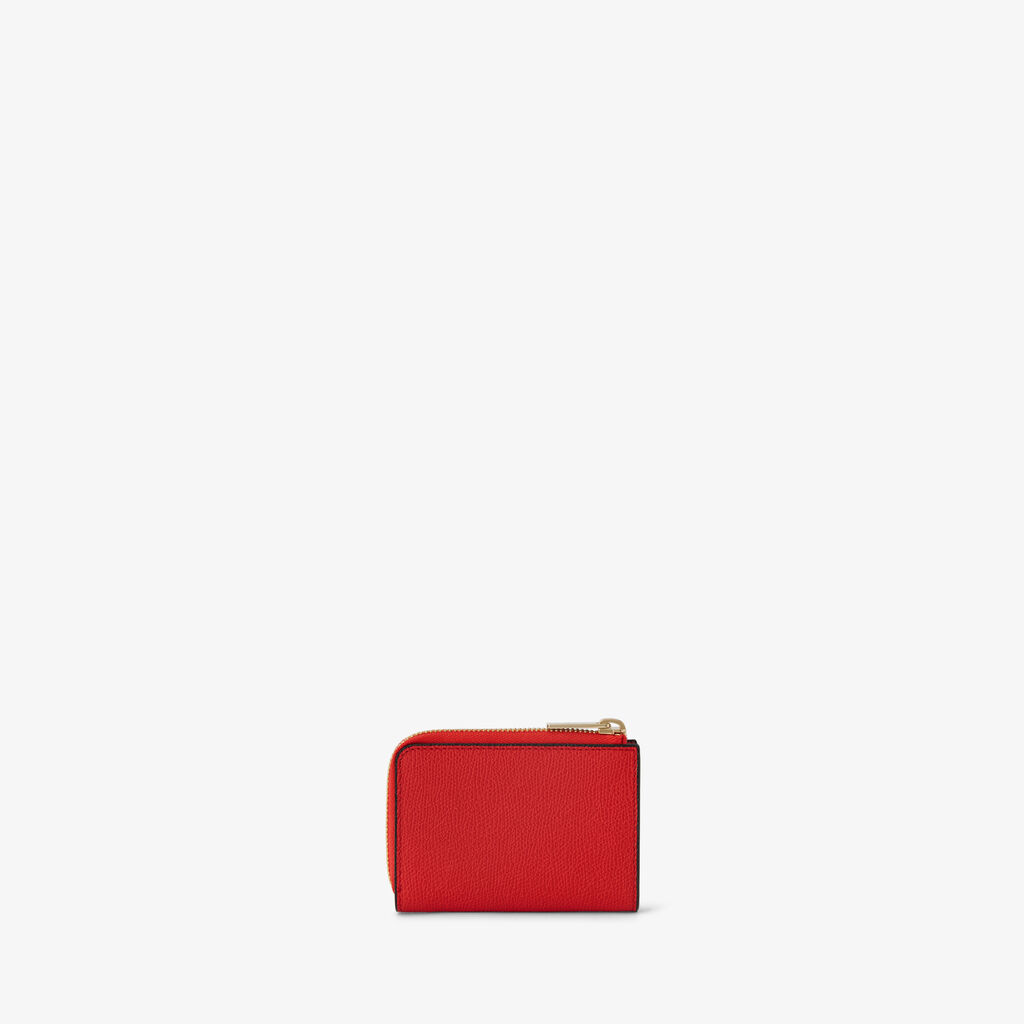 Key Holder Zip Around - Crimson Red - Vitello VS - Valextra - 4