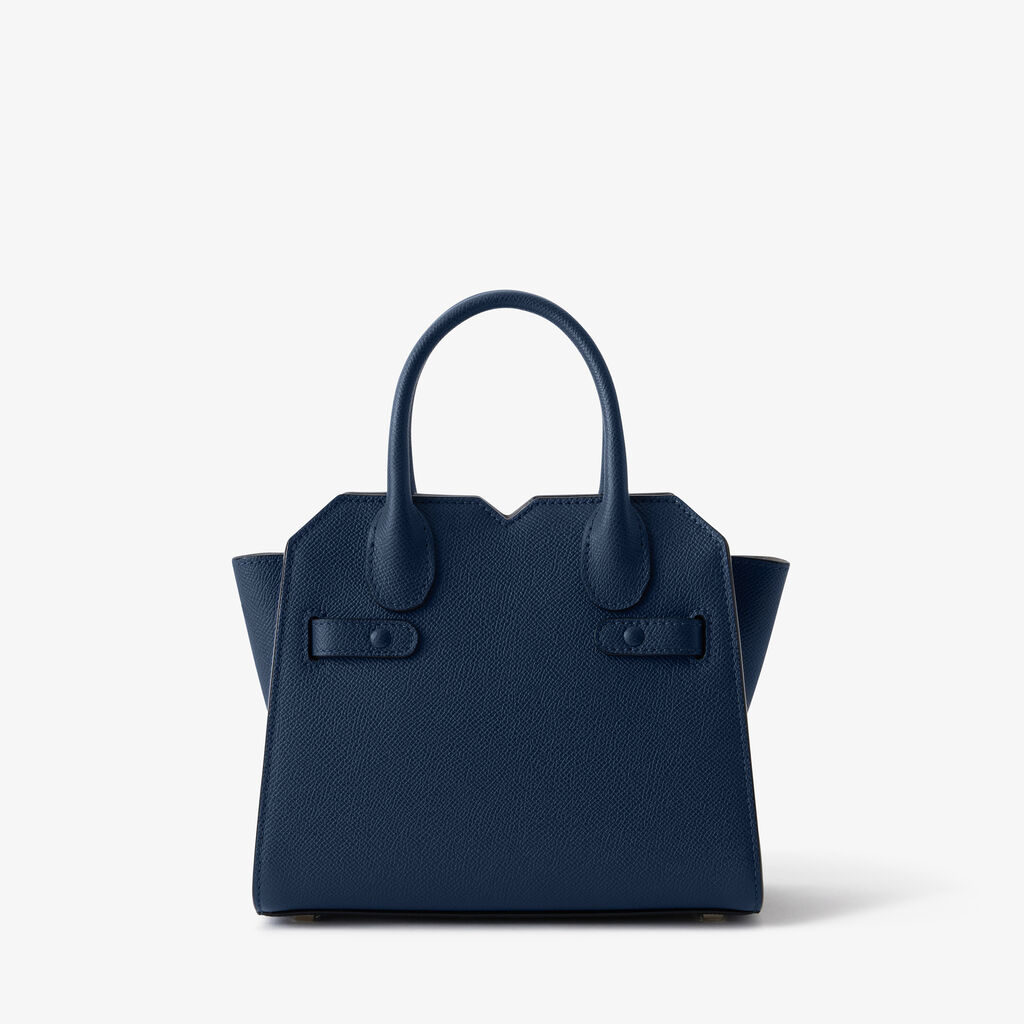 Milano Crossbody Micro Bag - Sapphire Blue - Vitello Millepunte Soft - Valextra - 5