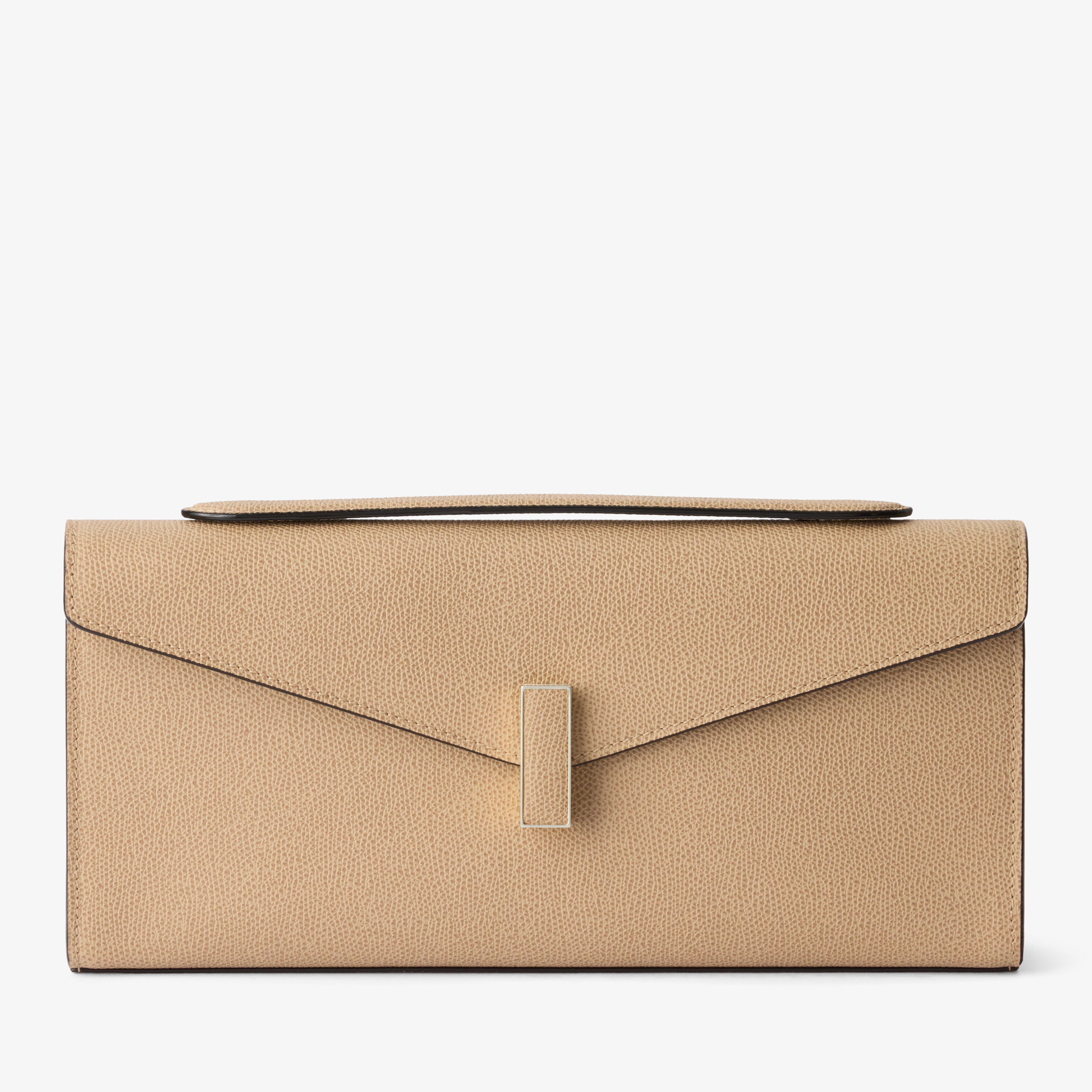Valextra ベージュ ケース Women's Beige Luxury Grained Leather Clutch | Valextra Iside