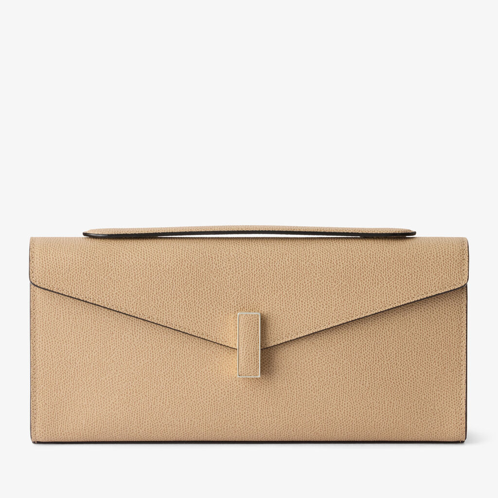Iside Clutch - Cashmere Beige - Millepunte calf leather - Valextra - 1