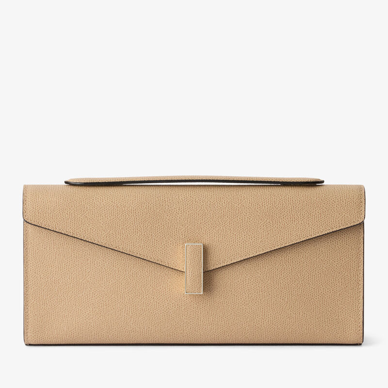 Iside Clutch - Cashmere Beige - Millepunte calf leather - Valextra - 1