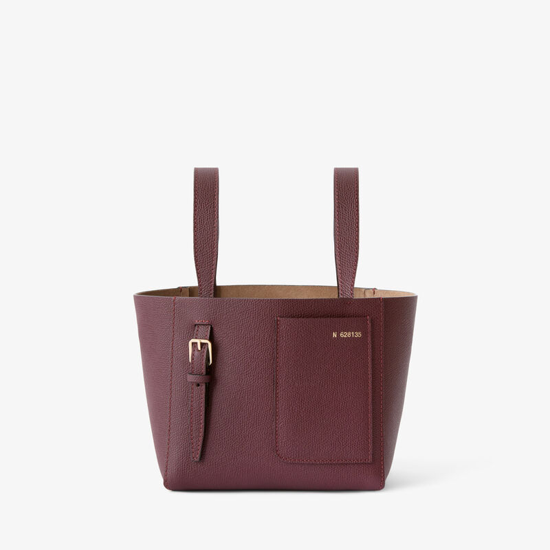 Soft Bucket Micro bag - Claret Red - Millepunte calf leather - Valextra - 1