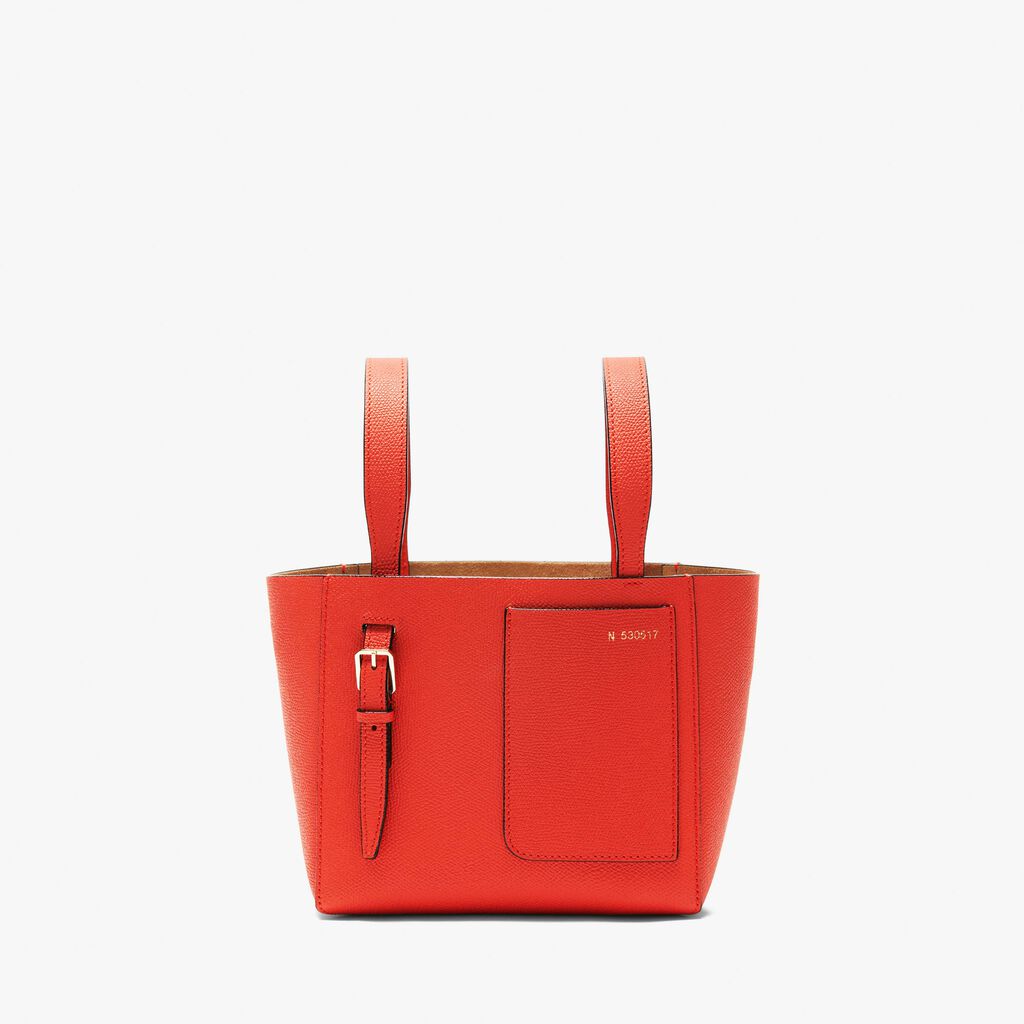 Borsa a Secchiello Soft Micro - Rosso Papavero - Vitello VS - Valextra - 1