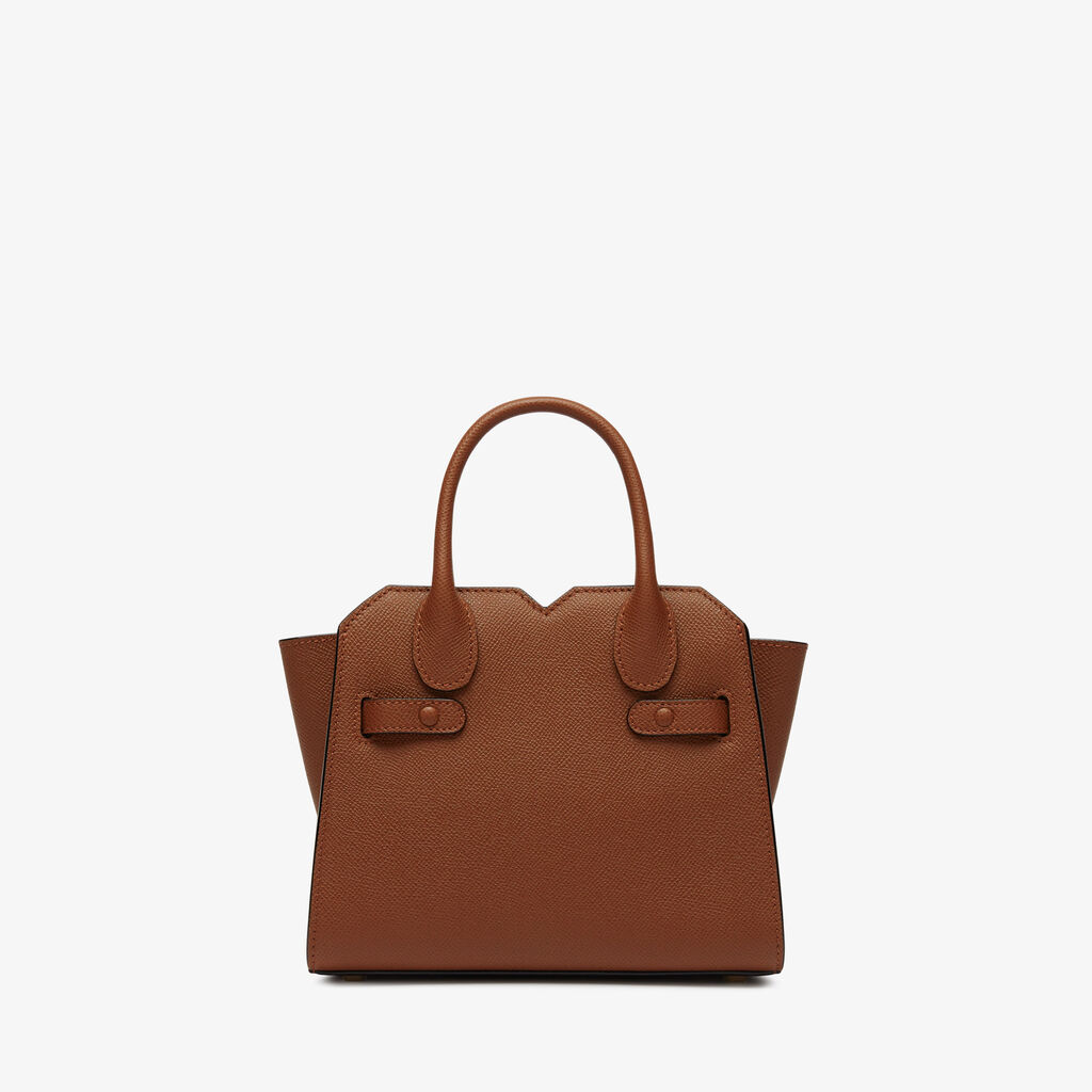 Milano Crossbody Micro Bag - Chocolate Brown - Vitello Millepunte Soft - Valextra - 7