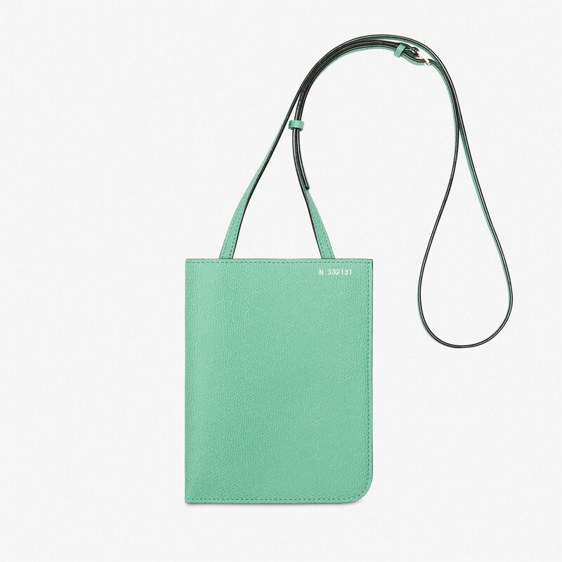 Crossbody Soft - Spearmint Green - Millepunte calf leather - Valextra - 1
