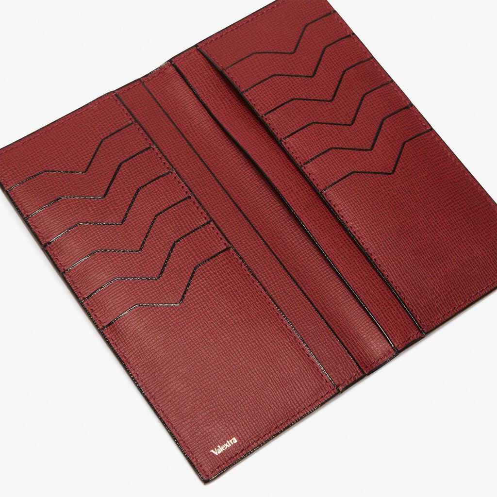 Portafoglio Verticale Bifold 12 Carte Di Credito - Rosso Marasca - Cuoio VL - Valextra - 2