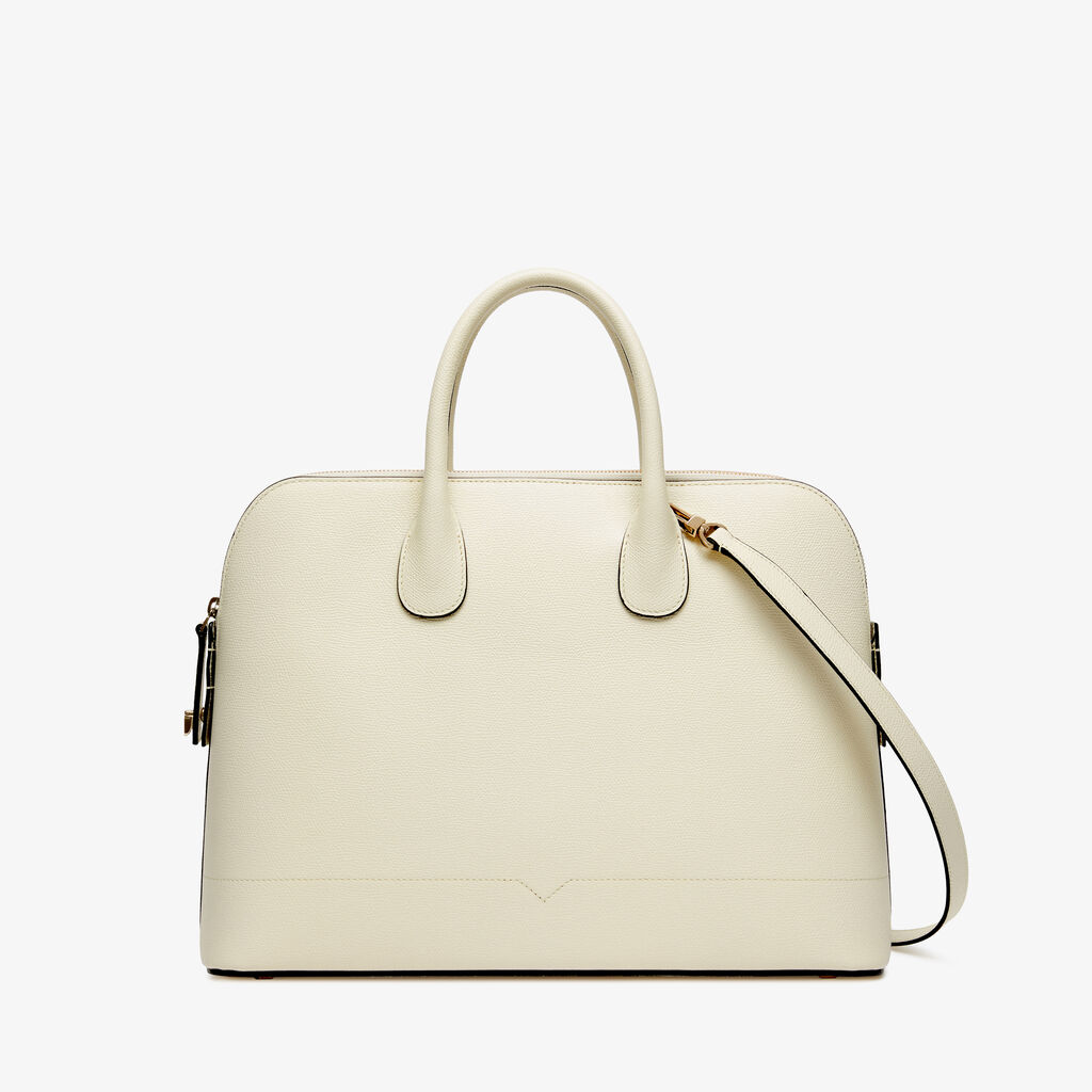 MyLogo Bowling Medium Bag - Pergamena White - Vitello VS - Valextra - 1