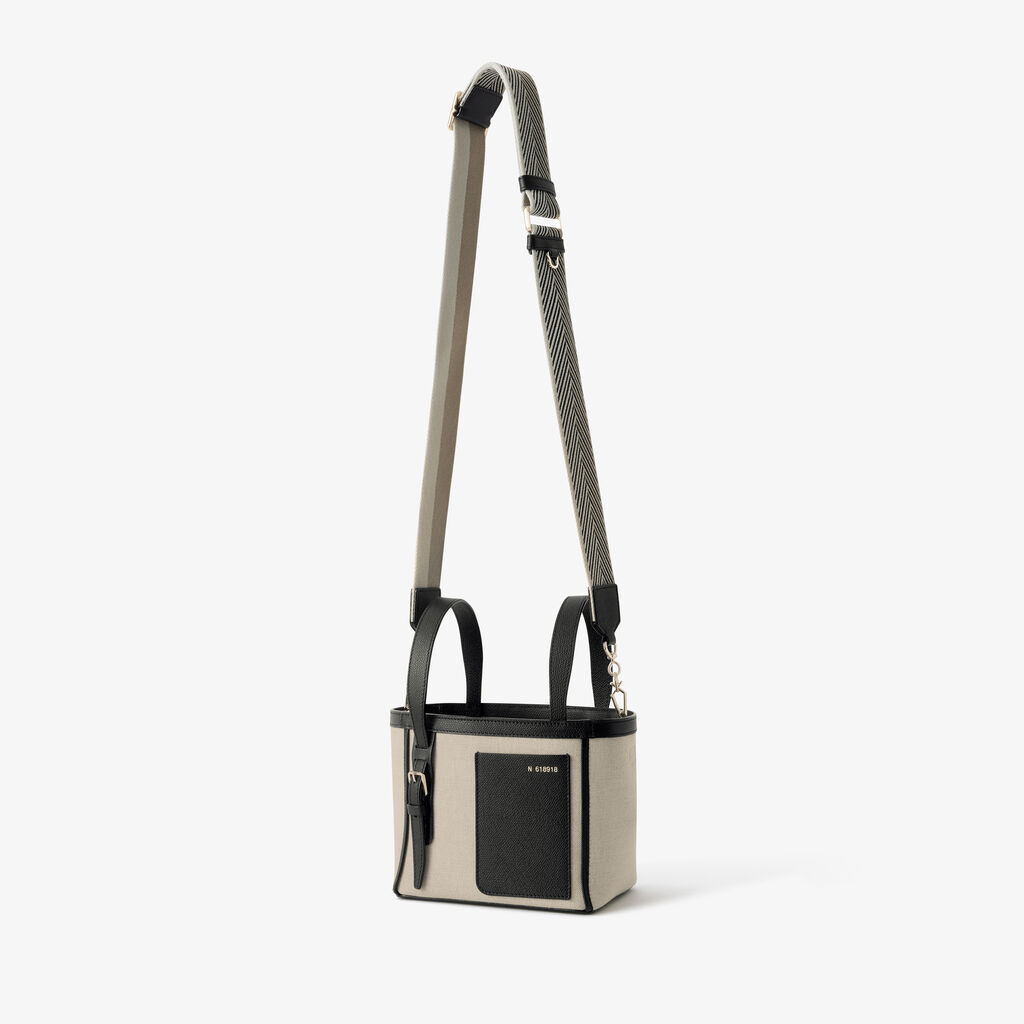 Soft Canvas Bucket Micro Bag -  - Tessuto Canvas/VS - Valextra - 4