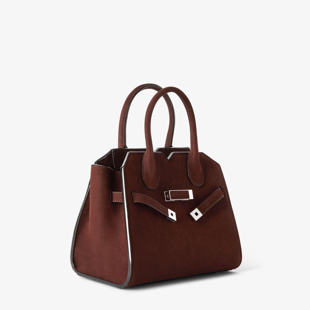 Borsa a Due Manici Milano Senso Mini -  - Vitello Millepunte Nabuk - Valextra - 4