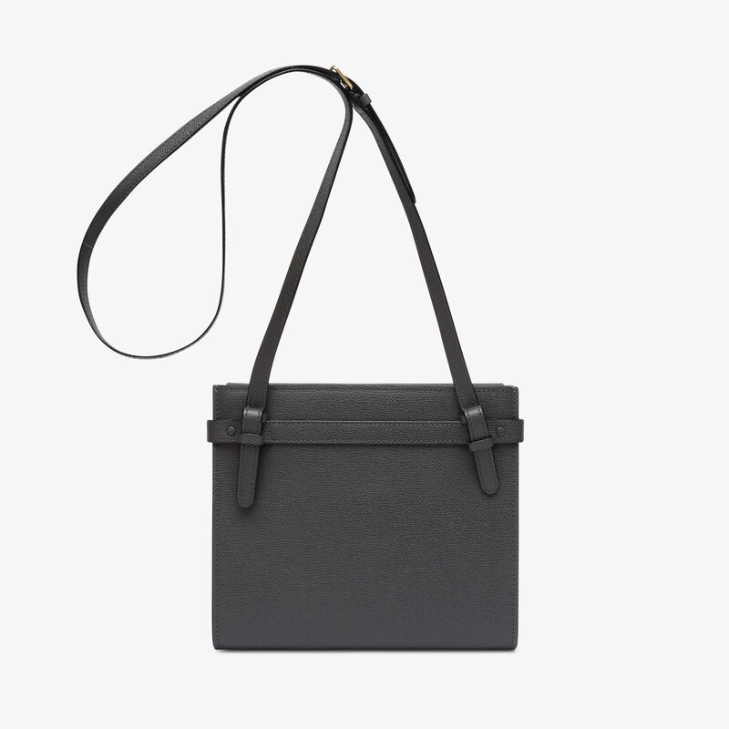 Brera B-Tracollina Crossbody bag - Smokey Grey - Millepunte calf leather - Valextra - 6