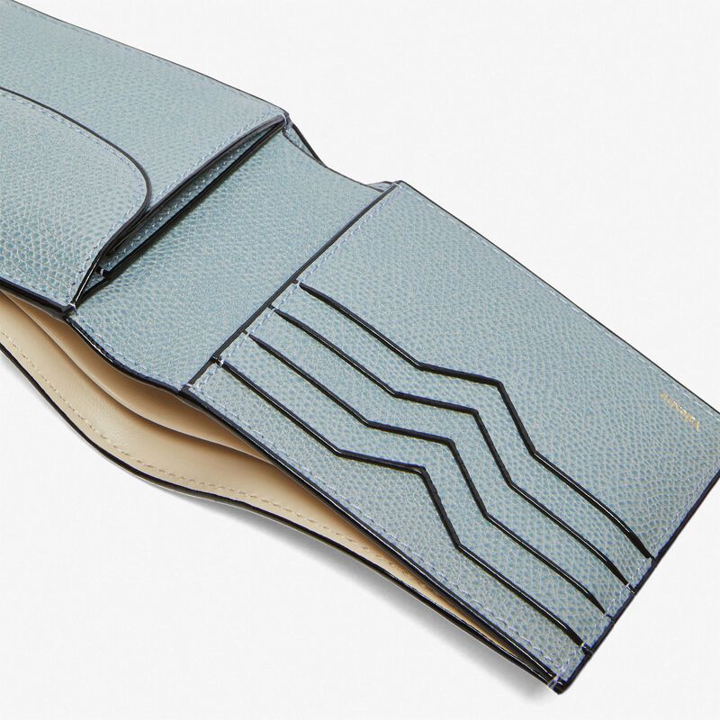 Wallet 4Cc With Coin Holder - Smokey Blue - Millepunte calf leather - Valextra - 2