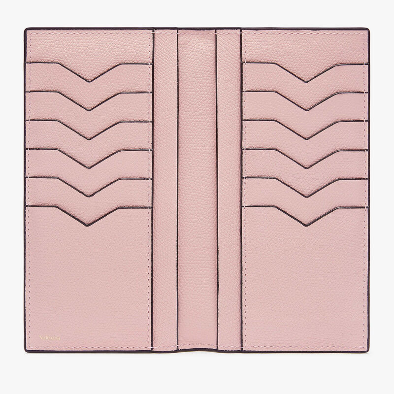 Vertical Wallet 12Cc - Peony Pink - Millepunte calf leather - Valextra - 4
