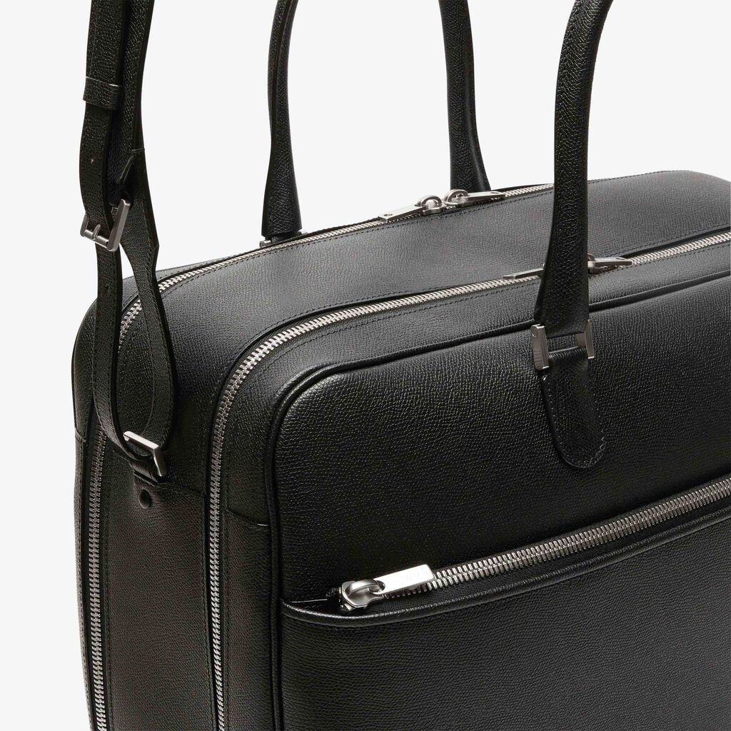 Avietta Travel Bag Two Chambers - Black - Vitello VS - Valextra - 3