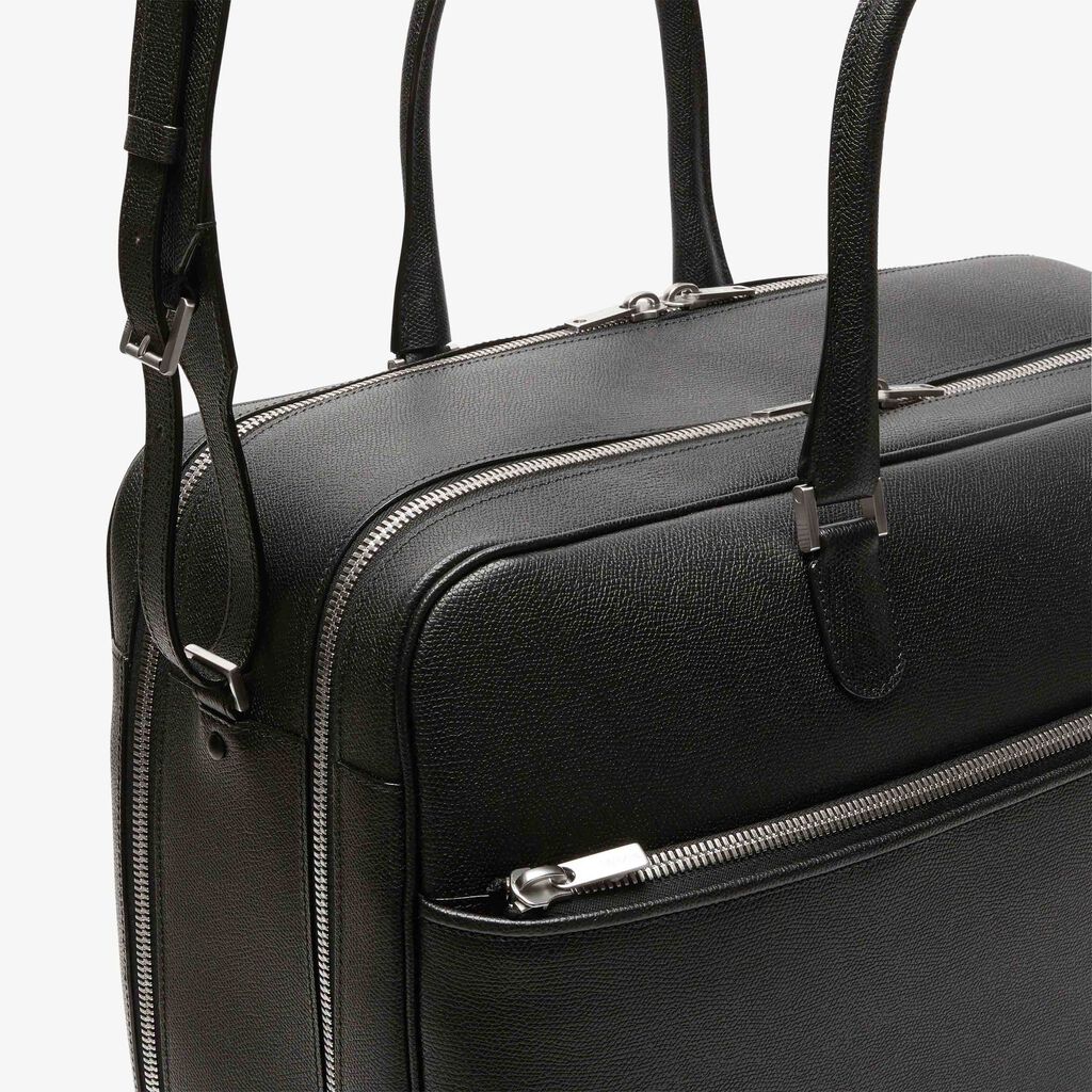 Borsa Da Viaggio Avietta Due Scomparti - Nero - Vitello VS - Valextra - 3