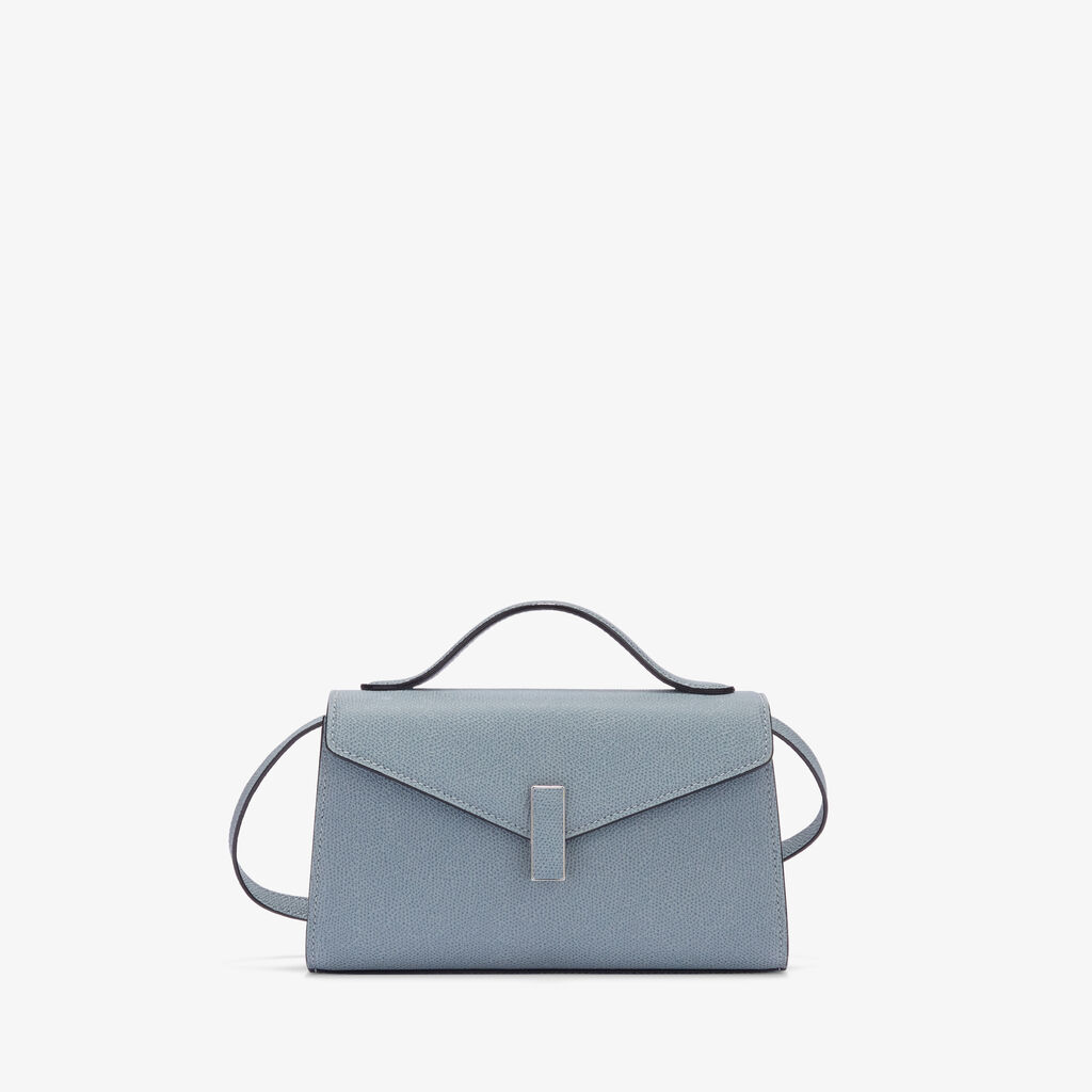 Iside T&igrave;n Top Handle Bag - Niagara Blue - Millepunte calf leather - Valextra - 1