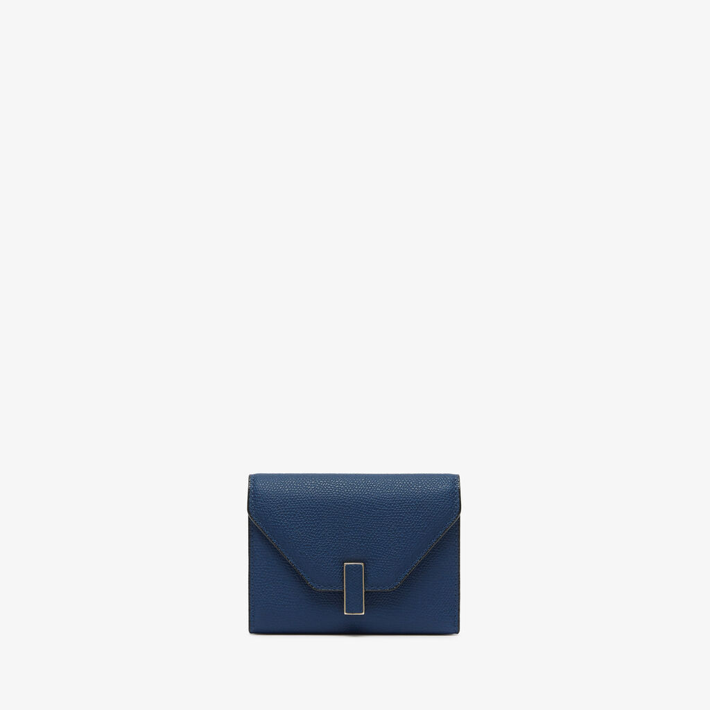 Iside Fold Wallet - Sapphire Blue - Vitello VS - Valextra - 1
