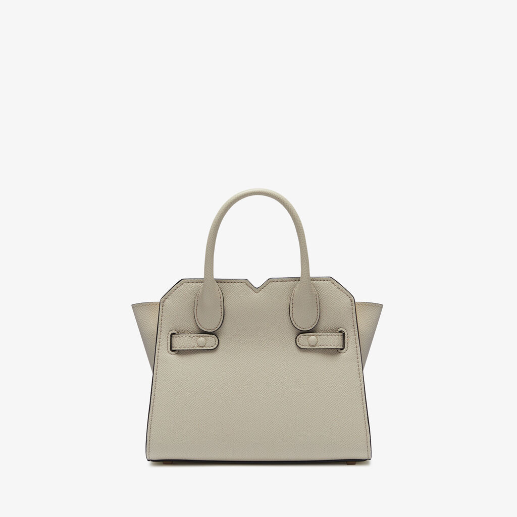 Milano Crossbody Micro Bag - Linen Grey - Vitello Millepunte Soft - Valextra - 7