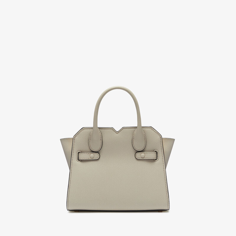 Milano Crossbody Micro Bag - Linen Grey - Millepunte Soft calf leather - Valextra - 7