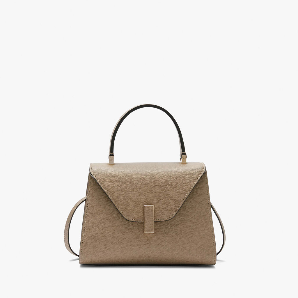 Valextra Borsa a mano Mini in Pelle Tortora | Valextra Iside