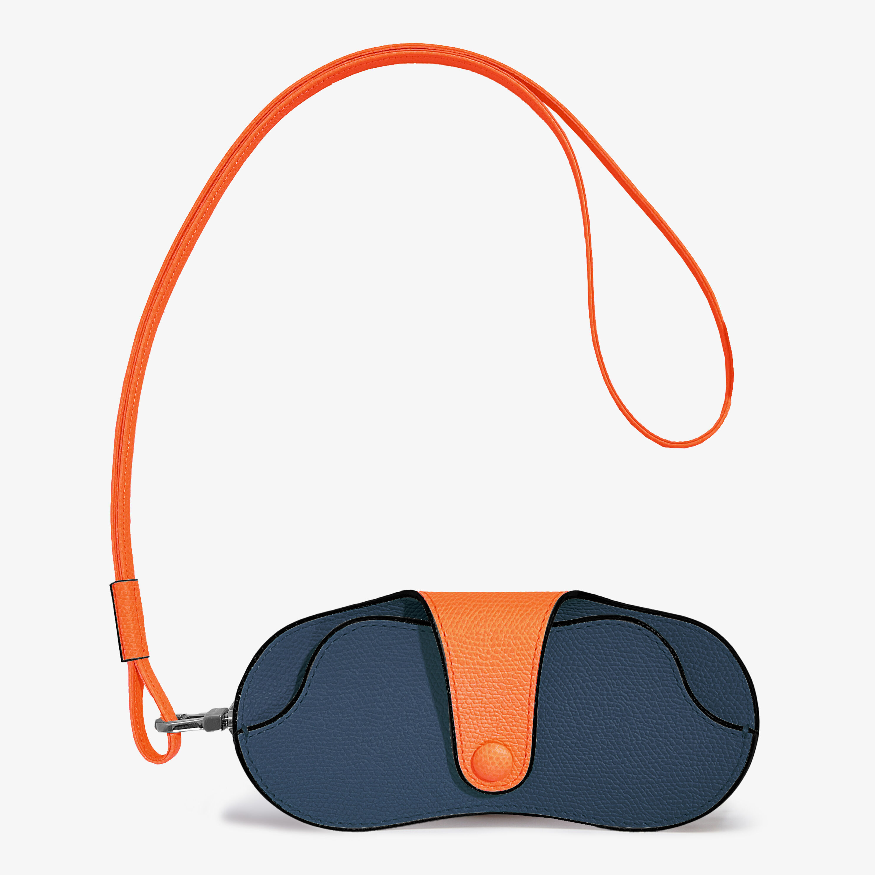 Millepunte calf leather Customised glasses Case with lanyard in