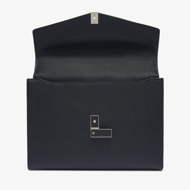 Iside Briefcase 24h - Black - Millepunte calf leather - Valextra - 7