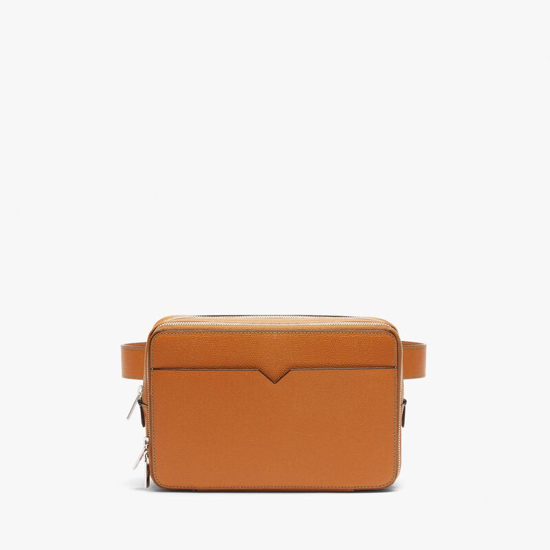 V-Line Bum Bag - Havana Brown - Millepunte calf leather - Valextra - 1
