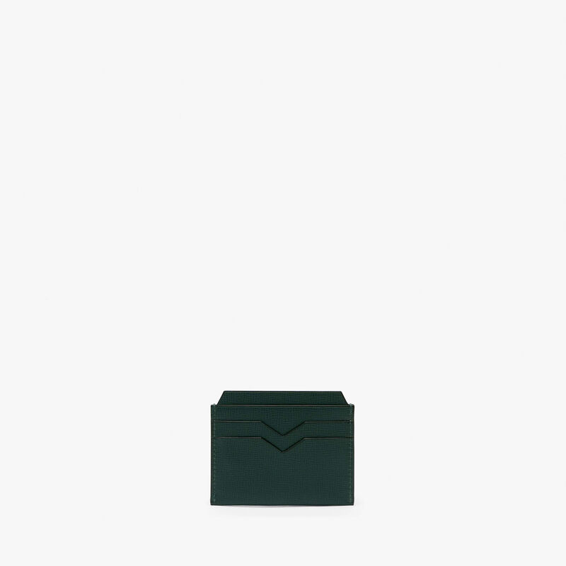4CC Card Case - Valextra Green - Pavè calf leather - Valextra - 1