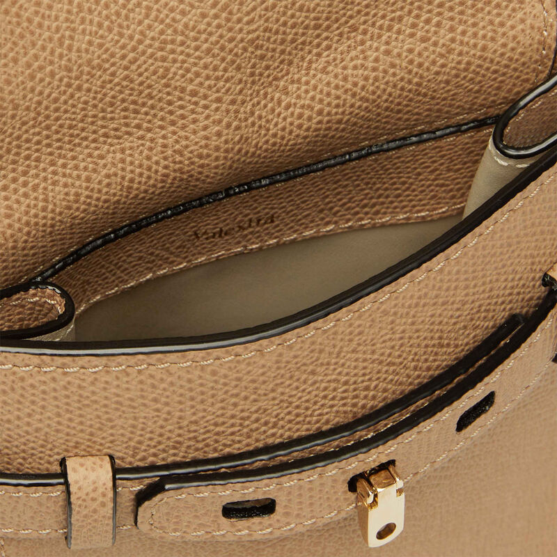 Brera B-Tracollina slim Crossbody micro bag - Cashmere Beige - Millepunte calf leather - Valextra - 3