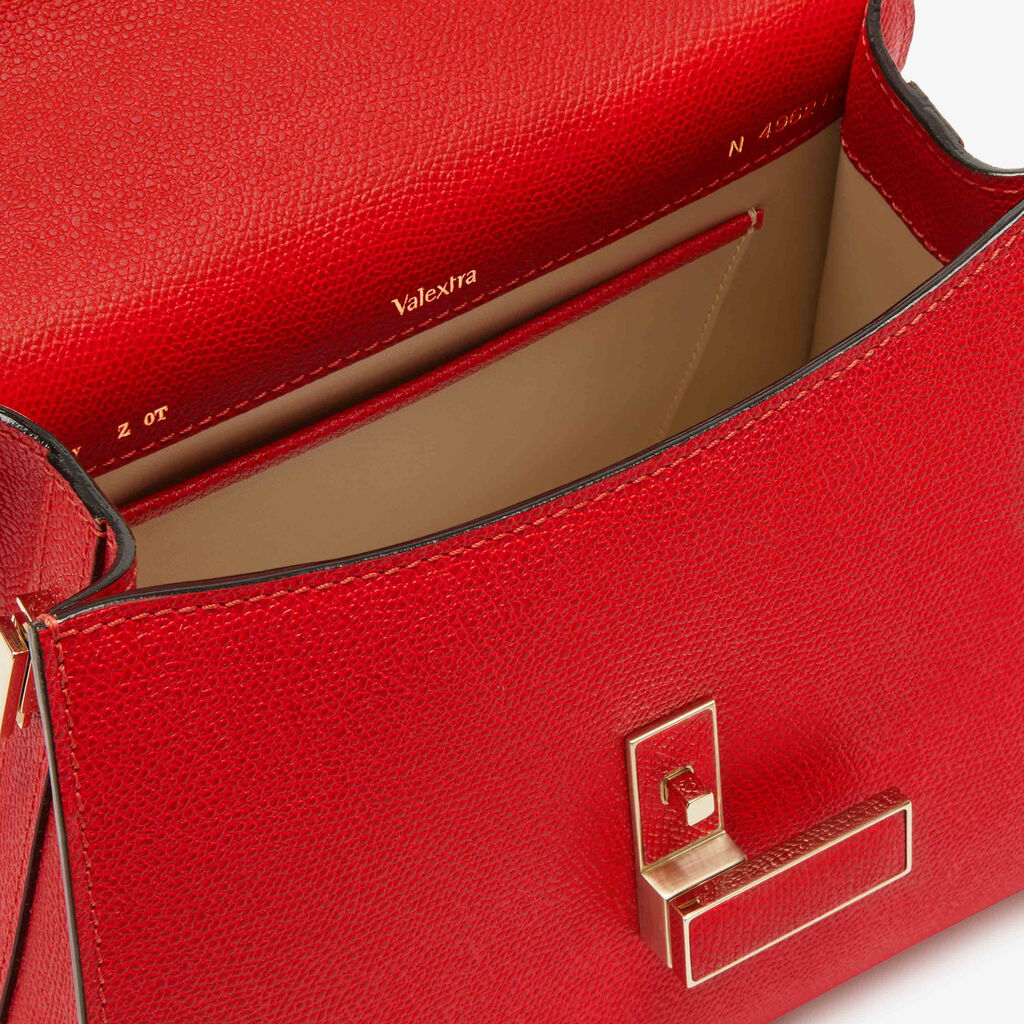 Iside Top handle mini bag - Riber Red - Vitello VS - Valextra - 2