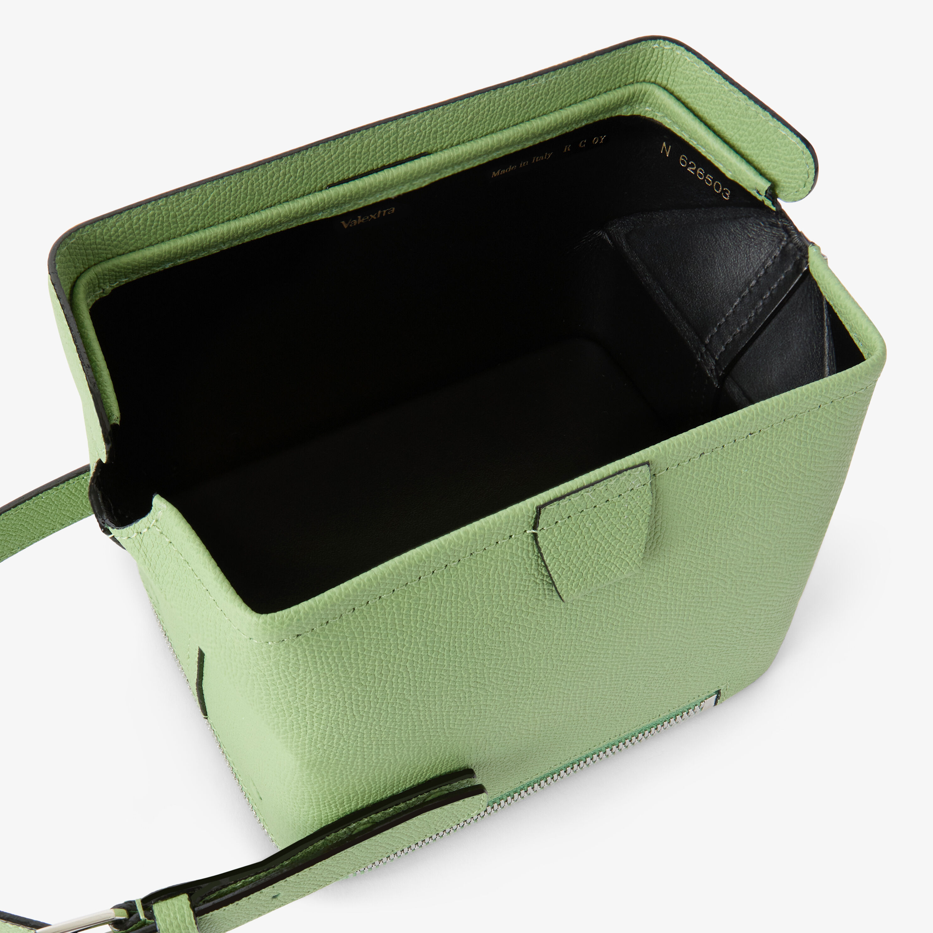 Women's Aloe Green Luxury Leather Mini Bag | Valextra Tric Trac