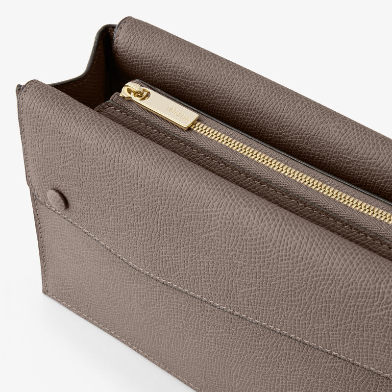 Pocket Slim crossbody bag - Sahara Brown - Millepunte calf leather - Valextra - 5