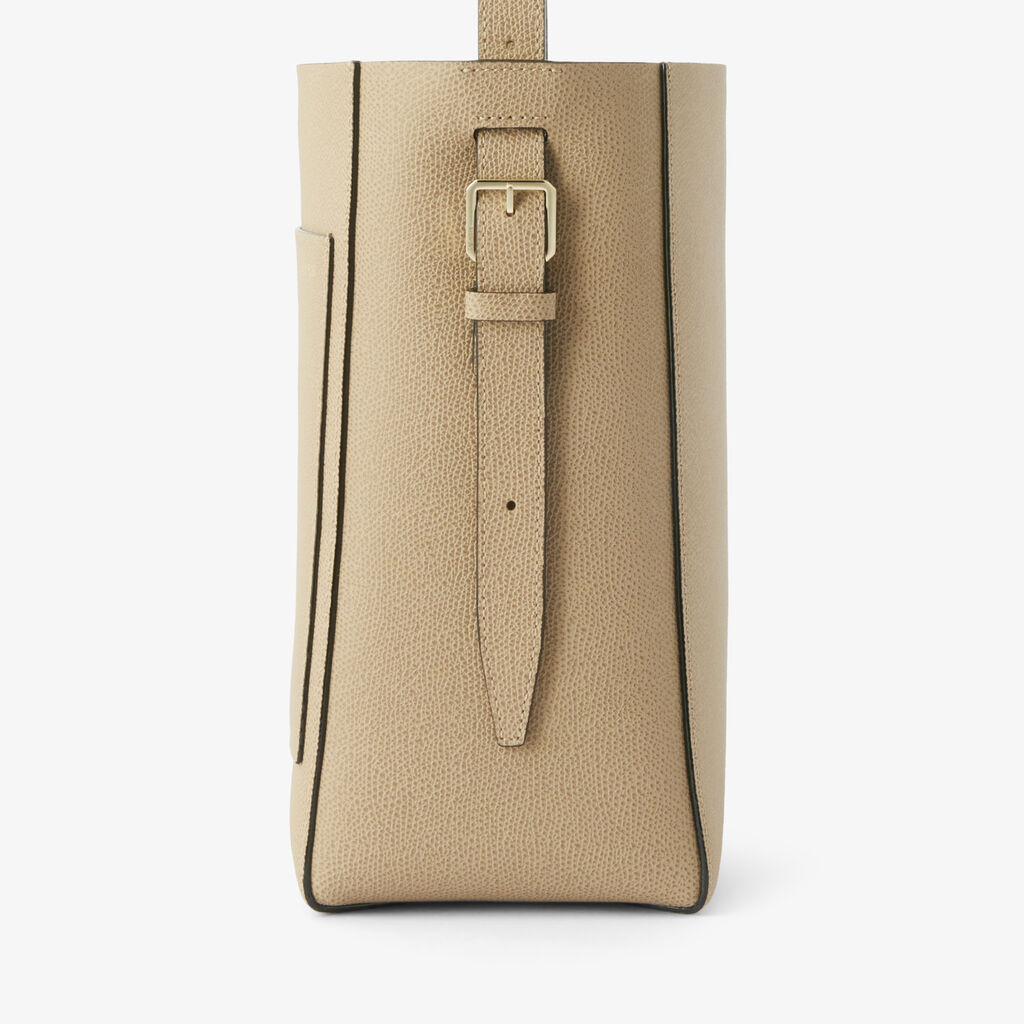 Soft Bucket Mini Bag - Cashmere Beige - Vitello VS - Valextra - 3