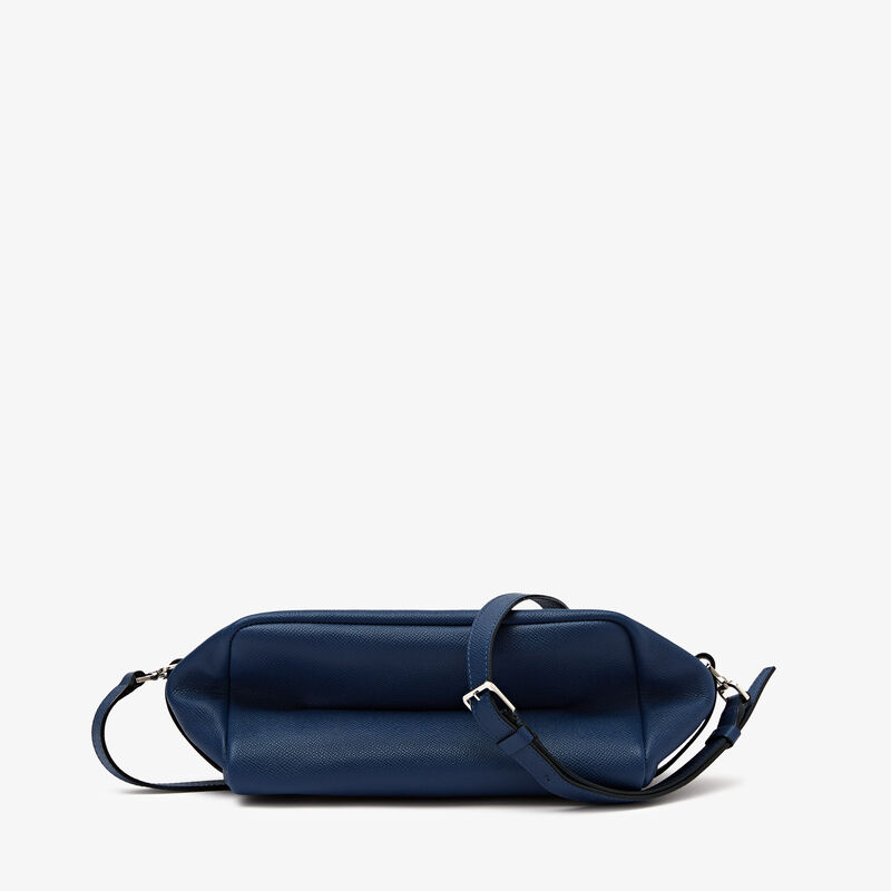 Origami Crossbody Medium Bag - Sapphire Blue - Millepunte Soft calf leather - Valextra - 6