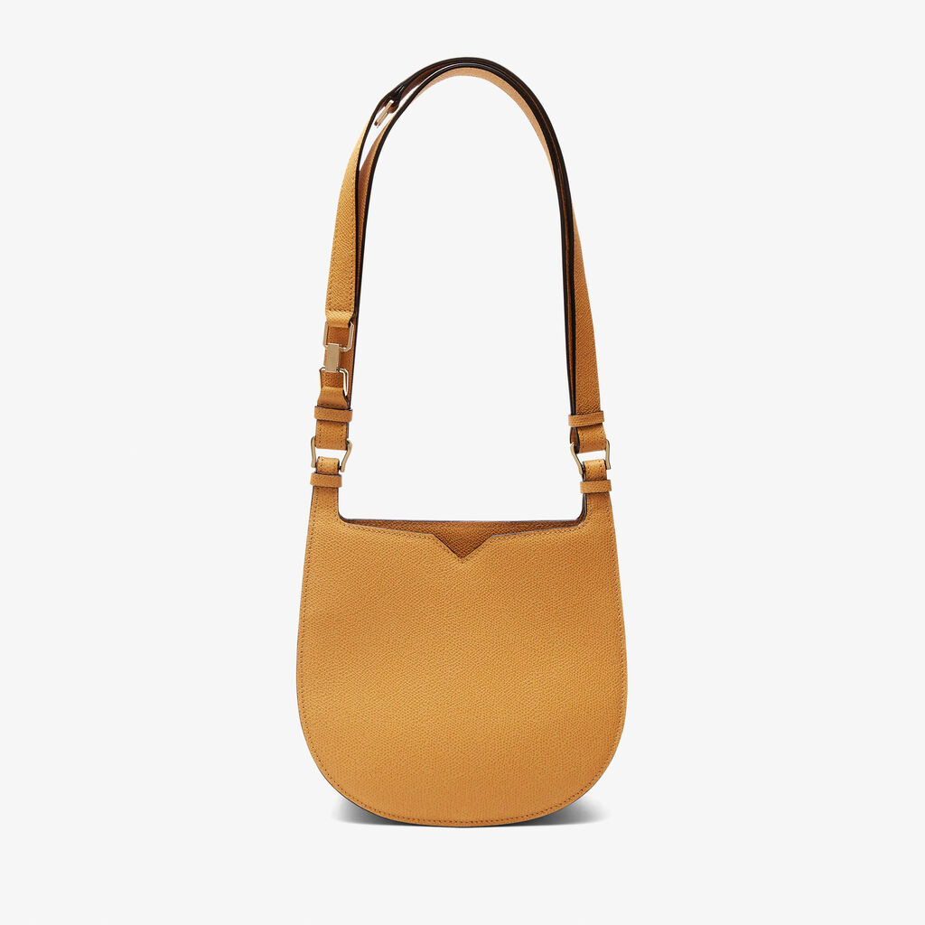 Valextra Borsa a spalla compatta in Pelle Gialla Ambra | Valextra Hobo