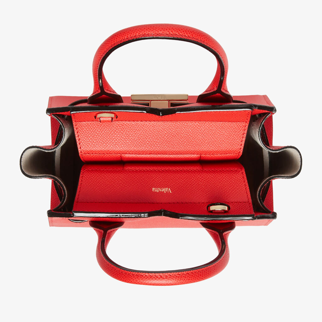 Milano Crossbody Micro Bag - Crimson Red - Vitello Millepunte Soft - Valextra - 8