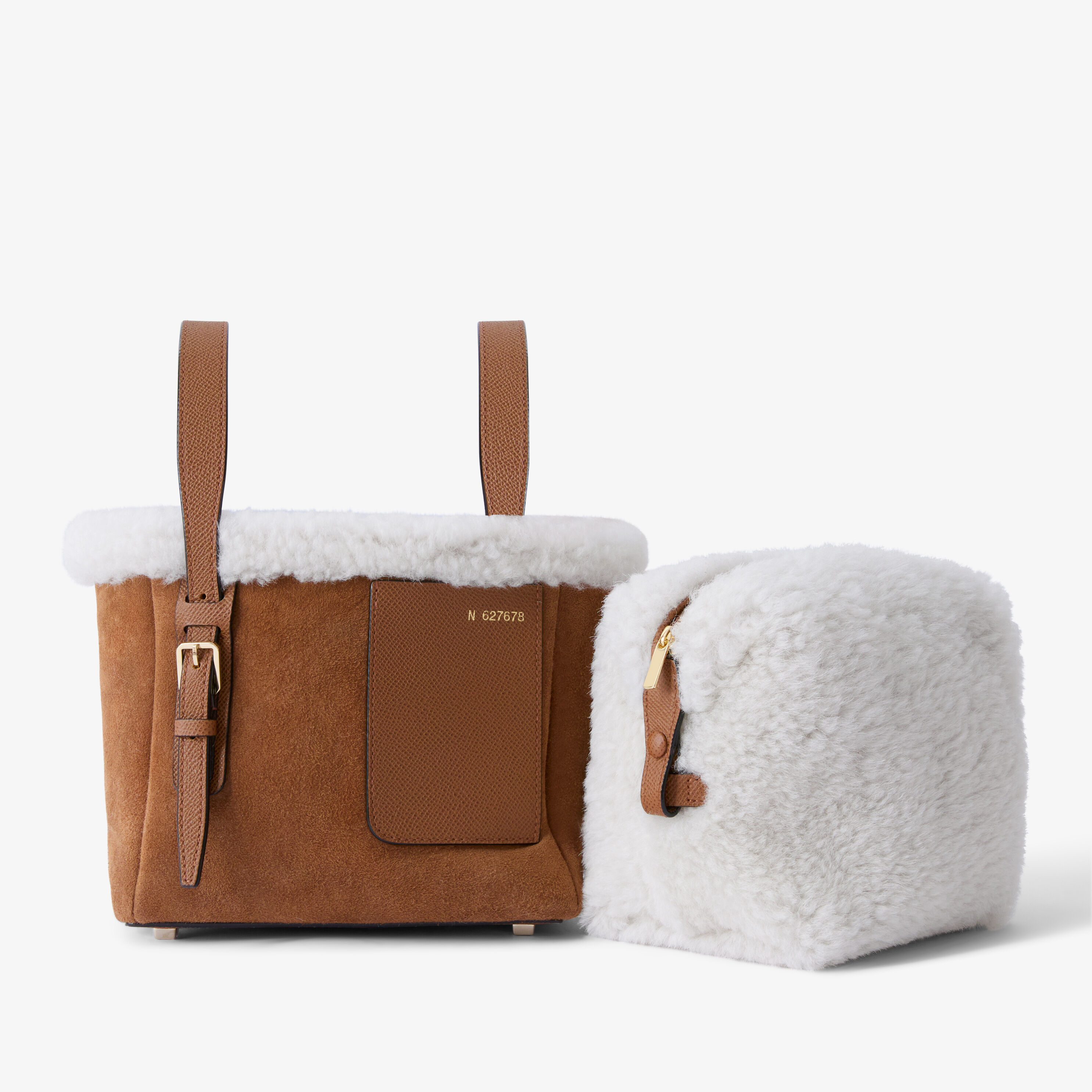 Women's Brown Luxury Soft Leather Bucket Micro Bag | Valextra Soft