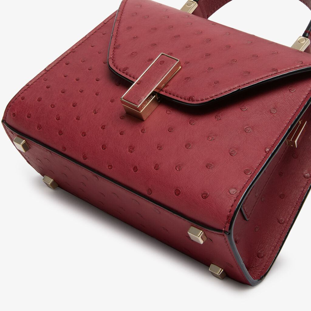 Borsa a Tracolla Iside Struzzo Micro - Bordeaux - Struzzo - Valextra - 4