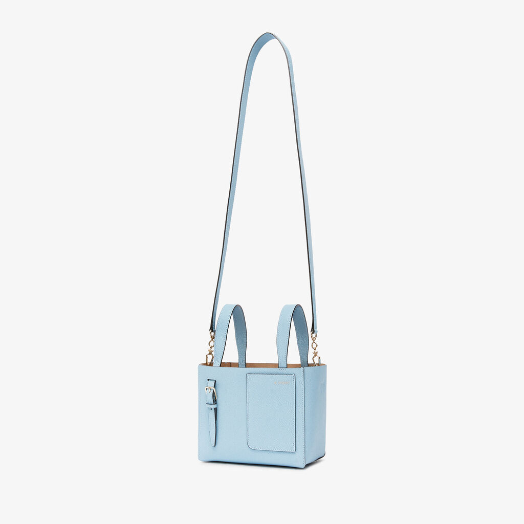 Borsa a Secchiello Soft Micro - Blu Ceruleo - Vitello VS - Valextra - 5