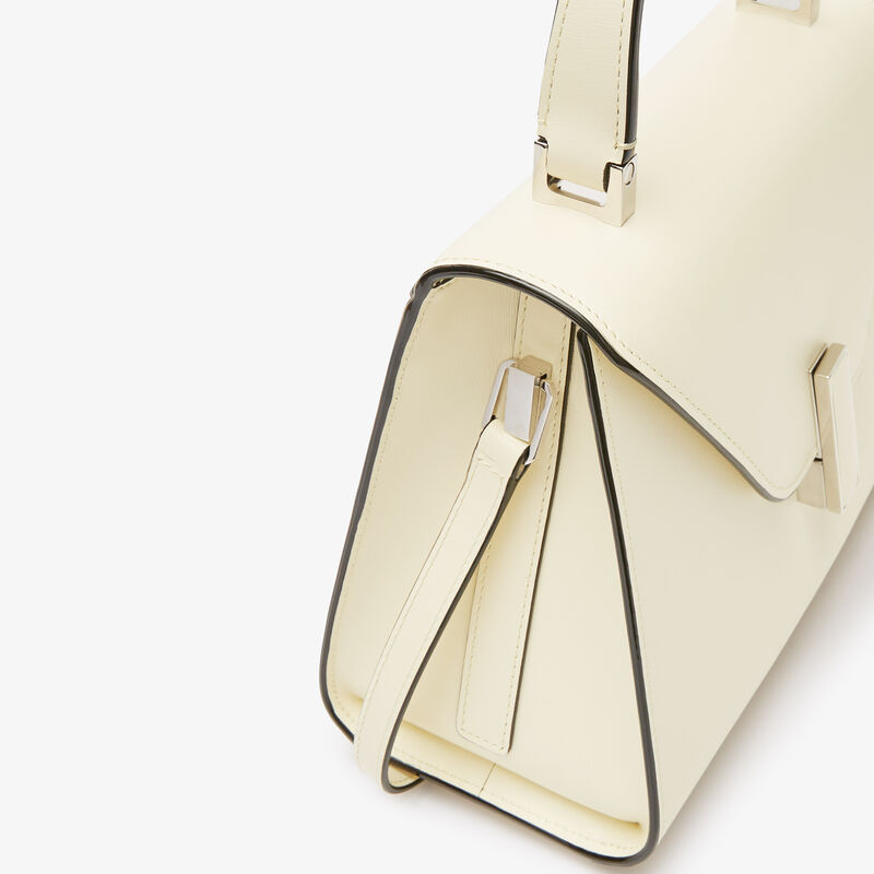 Iside Palmellato Top Handle Mini Bag - Pergamena White - Palmellato calf leather - Valextra - 4